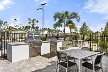 Outdoor kitchen and bbq areas